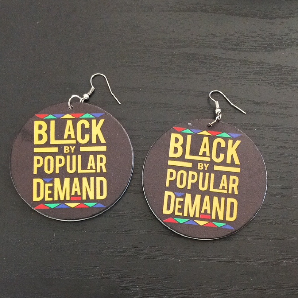 Black By Popular Demand Round Statement Earrings - Black & Yellow